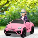 AIYAPLAY Volkswagen Beetle Licensed Ride on Car, 12V Kids Electric Car with Remote Control, 4 Spring Suspension Wheels, Soft  image 5