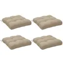 Outsunny Lot de 4 Coussins de Chaise de Jardin Capitonné 48L x 48cm Kaki |  Rembourrage 10 cm avec Attaches image 0