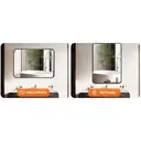 Melodieux Black Bathroom Vanity Mirror for Wall, 60x90 cm Metal Framed Wall Mirror Rectangle, Decorative Mirror for Bedroom Living Room Entryway Horizontally or Vertically image 4