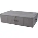 ANQI 2 Pack Foldable Underbed Storage Boxes with Zipper Cover, Light Grey image 1