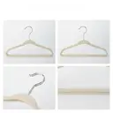 30 Pack Kids' Velvet Non-Slip Clothes Hangers, Slim Profile, Beige, Ideal for Baby & Children's Apparel image 2