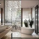 4-piece PVC mirror-finish abstract acrylic wall decoration, 19.5*19.5cm.silver image 4