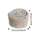 JU7CER 2-piece set: 4m long x 4cm wide iron-edged imitation jute ribbon for handmade DIY Christmas bows Decorative ribbon for gift box backgrounds image 3