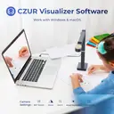 CZUR Fancy S Pro Scanner de documents 4K USB, Appareil photo de documents et Webcam 12 Mpx avec éclairage LED et microphone, Jusqu’à 60 ips, Autofocus, pour Enseignement à distance, Streaming en direct, Conférences en ligne, pour Mac et PC (Windows), Offre annuelle, cadeau idéal image 6