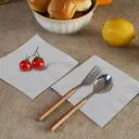 Unique Party Lunch Napkins, Silver, 20 Pack image 2