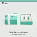 Oirlv Velvet Storage Box Necklace Pendant Bracelet Long chain Bow-knot Wedding Jewelry Packaging Gift Box Showcase Display, Suit for Wedding, Engagement, Proposal, Birthday and Anniversary 1pcs image 4