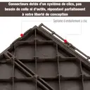 Outsunny Caillebotis - Dalles terrasse - Lot de 9 - emboîtables, Installation très Simple - Petits Carreaux Composite Plastique Imitation Bois Chocolat image 5