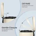 SONGMICSHOME  30L KitchenRubbish Bin with Soft-Close Lid and Inner Bucket, Sand Beige image 5