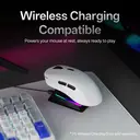 RAPOO VT3 MAX Wireless Gaming Mouse， True 8K Wireless Polling Rate， 53g Lightweight， Up to 750 Hr Battery， Nordic nRF54L15 MCU， 120-Million Optical Switch， 10 Programmable Buttons， Macro Enabled - White image 1