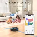 Lubluelu Robot Vacuum Cleaner with Wiping Function 2-1, 4000Pa Vacuum Cleaner Robot Laser Navigation with 5 Cards, 55 dB Robot Vacuum Cleaner with App Control, Ideal for Pet Hair, Carpets, HardLubluelu+SL60D+Robot Vacuum Cleaner image 5