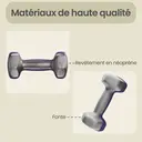 SONGMICSHOME  Haltères fitnesse, vinyle, hexagonaux 2 kg, entraînement à domicile ou salle, violet image 6