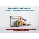 KEVAHOME GREY METAL WIRE WALL SHELF W GREY BOARD S/3  L:18X6X6 M:14X5X6 S:11.5X4X5, New Year Sale , Top gift picks image 2