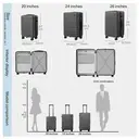 ochama x J.ZAO Valise Boundless 24 pouces - Matériau PC Covestro, grande capacité  - Noir, 24 pouces image 8