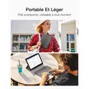 Inateck Clavier Bluetooth 3 canaux avec pavé Tactile, Clavier sans Fil AZERTY Ultra Fin et Portable, Compatible avec iPad OS,Windows et Android, KB01105 Gris image 6