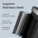 SONGMICSHOME  Dual Compartment Pedal Rubbish Bin, 2 x 30L Stainless Steel Recycling Kitchen Bin, Soft Close Lid, with Inner Buckets, Grey image 5