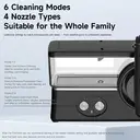 H2ofloss Portable Water Flosser, 6 Modes, 5 Spray Heads, 2500mAH Battery, 570ml Water Tank, IPX7 Waterproof, Black image 7