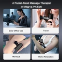 Sunluxy CM20C Electric Handheld Massager Gun – 76W Power, 9-Hour Battery Life, 5 Speed Levels & 4 Massage Heads, Compact Deep Tissue Percussion Massager image 7