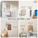 KAPANOU dual Coat Rack With Hooks 2 Pack 6 Hooks， Heavy Duty Metal Wall Hooks with Wooden Rustic Hanger for Towels， Hats， Backpack， Home Decor Hooks for Door， Bathroom， Bedroom， Entryway (Wood Brown / White), New Year Sale , Top gift picks image 2