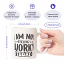 Alphynix 1 Mug blanc 33cl avec citation "JE N'AI PAS ENVIE DE BOSSER AUJOURD'HUI" en typographie ludique, cadeau de Noël ou Thanksgiving humour travail relatable,Le cadeau de la saint-valentin, cadeau d’anniversaire image 7