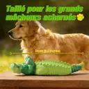 Blinkit Jouet de dentition interactif pour chiens moyens et grands en nylon et caoutchouc naturel - Crocodile  image 3