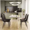 Vida Designs Dining Chairs Luton Quilted Black 2pcs image 3