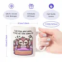 Alphynix 1pc 11oz White Mug with "I Can Rise and Shine... Just Not at the Same Time" Quote & Sleeping Owl, Relatable Christmas or Thanksgiving Gift image 7