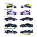 Majorette Neon Racers 1:64 Die-Cast Metal 5 Car Gift Set， Black with Neon Accents image 2