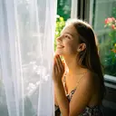 PONY DANCE Sheer Linen Look Curtains with Eyelet, 2 Panels W140 x L245cm (W55 x L96inch), White image 4