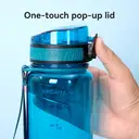 JORDAN & JUDY Tritan Sports Water Bottle with Handle, Pure Blue, 1000ml image 1