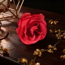 Wei’s Moment 20Pcs Artificial Flowers Roses, Real Touch
 Foam Roses, Fake Flowers Rose for DIY Wedding Bridal Bouquets Baby Shower Table Centerpieces Home Decorations, Cream Red image 2