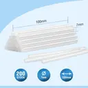 WORKPRO 200pcs Hot Melt Glue Sticks, 7mm x 100mm, Transparent, Universal Glue Gun Sticks for DIY Crafts and Hobbies image 1