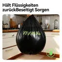 Vivreal biologisch abbaubare Müllbeutel – Schwarz, 10 Liter (50 Stück) | TÜV- und BPP-zertifiziert, super reißfest, auslaufsicher, umweltfreundliches Material aus Maisstärke image 4