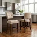 Bar Stool Oakridge Beige/Walnut image 0