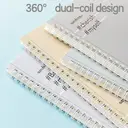 Deli Light Tone Series Lot de 4 carnets à spirale A5, papier ligné 70g/m² - 80 feuilles/160 pages image 3