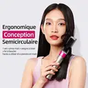 K·SKIN KD382 Brosse lissante/Lisseur, Soin des cheveux aux ions négatifs + Chauffage rapide PTC, 6 réglages de température 130-200℃, Conception de batterie au lithium sans fil, Dents de peigne anti-brûlure Convient pour le coiffage quotidien image 5