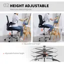 HOMCOM Draughtsman Chairs with 4D Lumbar Support, Ergonomic Mesh Tall Office Chair with Flip-up Armrests and Adjustable Footrest, 360 Degree Swivel Task Stool for Standing Desk, Home Office, Black image 4
