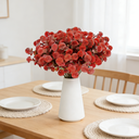 Yuejia  4Pcs 13.77in/35cmArtificial Billy Ball Flower Man Fake Plants Living Room Decoration Ornaments Desktop Fake Flowers(red) image 4