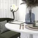 HOMCOM Dining Table Modern Round White D:80cm image 6