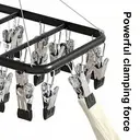 SNSP Clothes Hanger Aluminum Alloy Plate 26 Clip Multi functional Socks Windproof Clip Inner Socks & Underwear Clips image 2