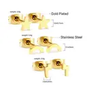 3 Pairs Mismatched Stud Earrings Set – 18K PVD Gold Plated Stainless Steel Star, Moon, and Geometric Shapes image 1