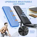 SPORTSOUL Banc d'exercices polyvalent à angles multiples pour salle de sport à domicile, banc d'entraînement pliable avec capacité de charge de 610 lb image 3