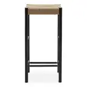 Interiors by Premier Bar Stool Bandar Beech Wood & Hemp Rope Black/Natural image 0