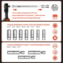 MoveCrab Clé dynamométrique numérique 3/8” avec douille magnétique pour bougies d'allumage et rallonge à joint universel pour voiture et moto image 2