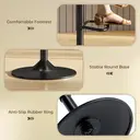 HOMCOM Bar Stools Set of 2, Height Adjustable Swivel Barstools with Backrest and Footrest, Modern Linen Upholstered Armless Bar Chairs for Kitchen, Breakfast Counter, Brown image 7