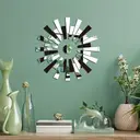33pcs PVC mirror stickers with black and silver lines for living room decoration image 5