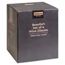 Maison by Premier Set of 4 Crystal Wine Glasses, Fluted Goblets, Clear Stemware, Ribbed Wine Cups For Bar Top, & Table Decor image 1