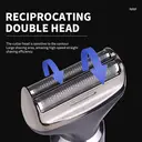 DSP Men's Professional 4-in-1 Electric Shaver and Trimmer, rechargeable and waterproof, with nose and beard trimmer, body groomer, and facial brush, USB fast charging, portable travel design. image 4