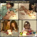 VIVREAL Einhorn‑Nachtlicht für Kinder, niedlich, aus Silikon, dimmbar, LED, Squishy‑Material, wiederaufladbar, Touch‑Lampe für Mädchen & Frauen, Geschenkidee für das Stillen, Schlafzimmerdeko, 1200 mAh, Neujahrsofferte, Top‑Geschenkideen image 4