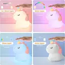 VIVREAL Lampe de nuit licorne pour enfants, adorable, en silicone, LED dimmable, rechargeable, lampe tactile pour chevet, décoration chambre, vendre pour le Nouvel An, top cadeaux image 5