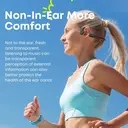 Écouteurs Verbex BL-09 noirs, écouteurs à intelligence artificielle, à conduction osseuse, pour la natation, Bluetooth, pour le sport, avec réduction de bruit et confortables à porter. image 4